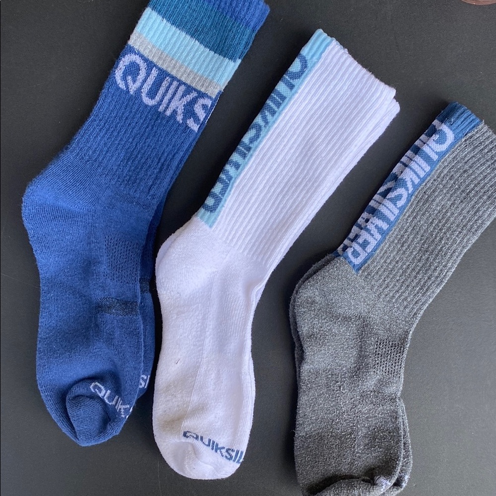 Quiksilver | Blue and White Athletic Socks